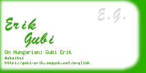 erik gubi business card